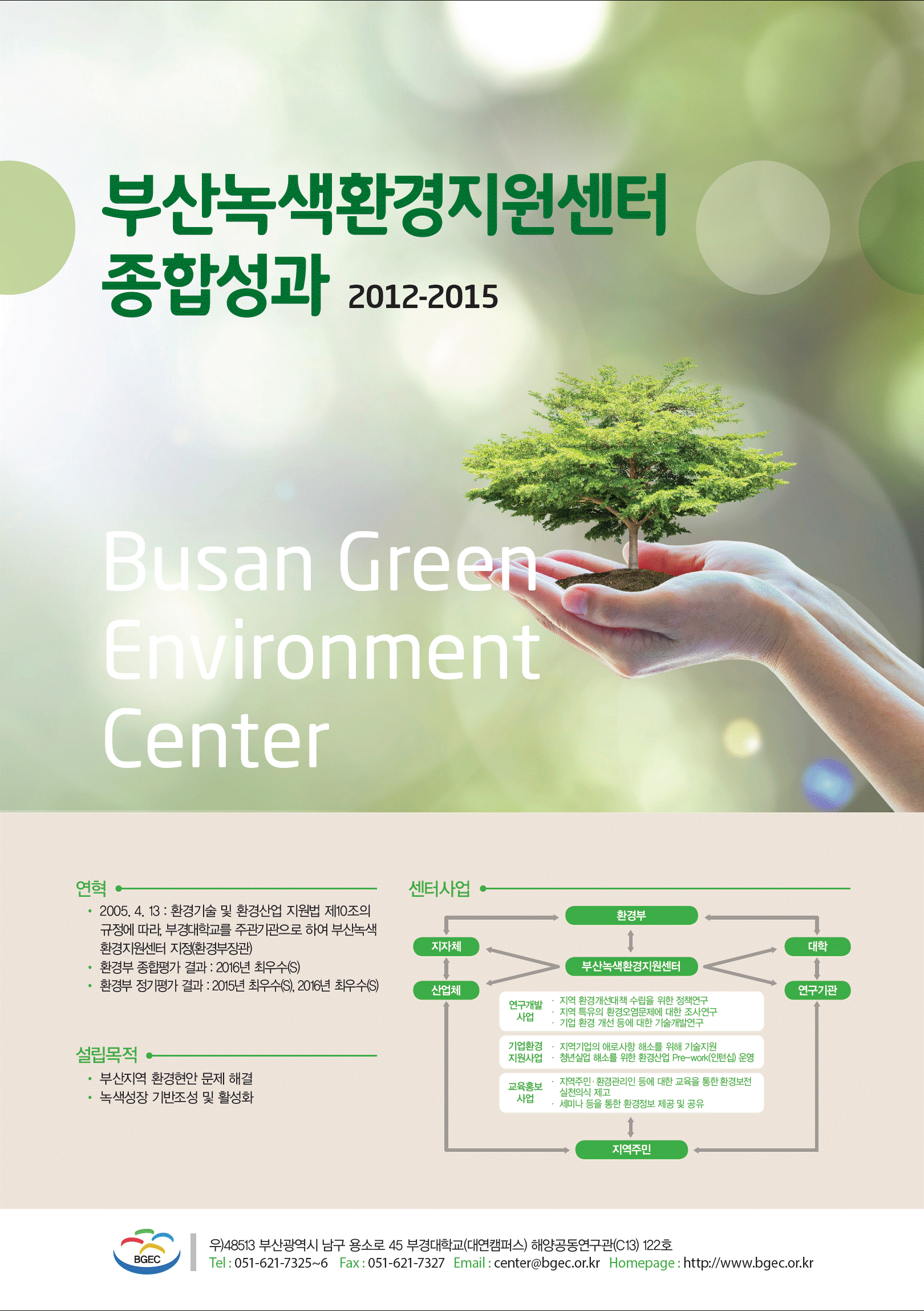 부산녹색환경지원센터 종합성과브로셔(2012-2015)